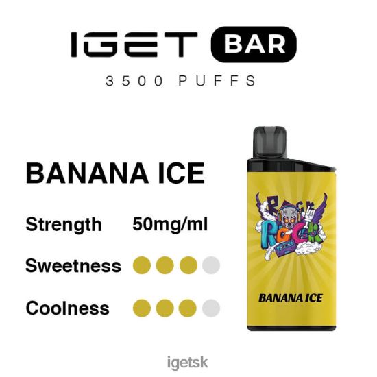 IGET Vape Shop - bar 3500 ťahov LR6L68282 banánový ľad