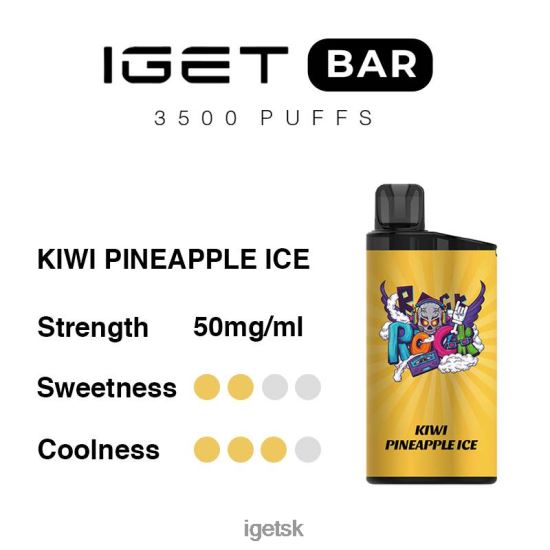 IGET Wholesale - bar 3500 ťahov LR6L68287 kiwi ananásový ľad