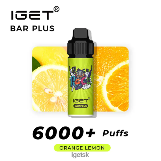 IGET Discount - bar plus 6000 ťahov LR6L68238 pomarančový citrón